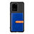 Custodia Silicone Ultra Sottile Morbida Cover con Magnetico S12D per Samsung Galaxy S20 Ultra 5G Blu