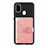 Custodia Silicone Ultra Sottile Morbida Cover con Magnetico S13D per Samsung Galaxy M21 Oro Rosa