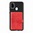 Custodia Silicone Ultra Sottile Morbida Cover con Magnetico S13D per Samsung Galaxy M21 Rosso