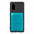 Custodia Silicone Ultra Sottile Morbida Cover con Magnetico S13D per Samsung Galaxy S20 5G Ciano