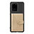 Custodia Silicone Ultra Sottile Morbida Cover con Magnetico S13D per Samsung Galaxy S20 Ultra Oro