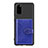 Custodia Silicone Ultra Sottile Morbida Cover con Magnetico S14D per Samsung Galaxy S20 5G Blu