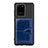 Custodia Silicone Ultra Sottile Morbida Cover con Magnetico S14D per Samsung Galaxy S20 Ultra 5G Blu