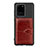Custodia Silicone Ultra Sottile Morbida Cover con Magnetico S14D per Samsung Galaxy S20 Ultra 5G Marrone