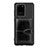 Custodia Silicone Ultra Sottile Morbida Cover con Magnetico S14D per Samsung Galaxy S20 Ultra Nero