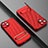 Custodia Silicone Ultra Sottile Morbida Cover con Supporto KC1 per Apple iPhone 13 Rosso
