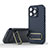 Custodia Silicone Ultra Sottile Morbida Cover con Supporto KC1 per Apple iPhone 14 Pro Max Blu