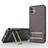 Custodia Silicone Ultra Sottile Morbida Cover con Supporto KC1 per Samsung Galaxy A04 4G Marrone