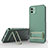 Custodia Silicone Ultra Sottile Morbida Cover con Supporto KC1 per Samsung Galaxy A04 4G Verde