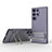 Custodia Silicone Ultra Sottile Morbida Cover con Supporto KC1 per Samsung Galaxy S22 Ultra 5G Lavanda