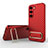 Custodia Silicone Ultra Sottile Morbida Cover con Supporto KC1 per Samsung Galaxy S23 Plus 5G Rosso