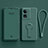 Custodia Silicone Ultra Sottile Morbida Cover con Supporto per Oppo A58x 5G Verde Notte