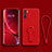 Custodia Silicone Ultra Sottile Morbida Cover con Supporto per Oppo Reno6 Pro 5G India Rosso
