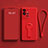 Custodia Silicone Ultra Sottile Morbida Cover con Supporto per Vivo iQOO 11 Pro 5G Rosso