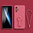Custodia Silicone Ultra Sottile Morbida Cover con Supporto per Xiaomi Redmi Note 10 4G Rosa Caldo