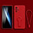 Custodia Silicone Ultra Sottile Morbida Cover con Supporto per Xiaomi Redmi Note 10 4G Rosso