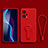 Custodia Silicone Ultra Sottile Morbida Cover con Supporto per Xiaomi Redmi Note 11T Pro 5G Rosso