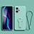 Custodia Silicone Ultra Sottile Morbida Cover con Supporto per Xiaomi Redmi Note 11T Pro 5G Verde Pastello