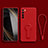 Custodia Silicone Ultra Sottile Morbida Cover con Supporto per Xiaomi Redmi Note 8 (2021) Rosso