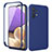 Custodia Silicone Ultra Sottile Morbida Cover Fronte e Retro 360 Gradi MJ1 per Samsung Galaxy A32 5G Blu