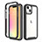 Custodia Silicone Ultra Sottile Morbida Cover Fronte e Retro 360 Gradi per Apple iPhone 13 Nero