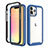 Custodia Silicone Ultra Sottile Morbida Cover Fronte e Retro 360 Gradi per Apple iPhone 13 Pro Max Blu