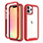 Custodia Silicone Ultra Sottile Morbida Cover Fronte e Retro 360 Gradi per Apple iPhone 13 Pro Max Rosso