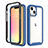 Custodia Silicone Ultra Sottile Morbida Cover Fronte e Retro 360 Gradi per Apple iPhone 14 Blu
