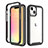 Custodia Silicone Ultra Sottile Morbida Cover Fronte e Retro 360 Gradi per Apple iPhone 14 Plus Nero