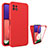 Custodia Silicone Ultra Sottile Morbida Cover Fronte e Retro 360 Gradi per Samsung Galaxy A22 5G Rosso