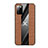 Custodia Silicone Ultra Sottile Morbida Cover X01L per Samsung Galaxy A03s Marrone