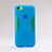 Custodia Silicone Ultra Sottile Morbida Opaca Linea per Apple iPhone 5C Blu