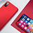 Custodia Silicone Ultra Sottile Morbida per Apple iPhone X Rosso