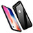Custodia Silicone Ultra Sottile Morbida Specchio W01 per Apple iPhone X Nero