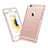 Custodia TPU Trasparente Ultra Sottile Morbida per Apple iPhone 6S Plus Oro Rosa