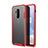 Custodia Ultra Slim Trasparente Rigida Cover Opaca per OnePlus 7T Pro 5G Rosso