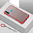 Custodia Ultra Sottile Trasparente Rigida Cover Opaca H01 per Huawei P30 Lite Rosso