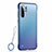 Custodia Ultra Sottile Trasparente Rigida Cover Opaca U01 per Huawei P30 Pro Blu