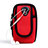 Fascia da Braccio Custodia Armband Corsa Sportiva Universale A04 Rosso
