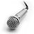 Microfono Mini Stereo Karaoke 3.5mm con Supporto Argento