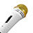 Microfono Mini Stereo Karaoke 3.5mm con Supporto M07 Bianco