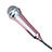 Microfono Mini Stereo Karaoke 3.5mm con Supporto M12 Rosa