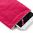 Sacchetto in Velluto Custodia Tasca Marsupio per Apple iPad 4 Rosa Caldo