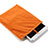 Sacchetto in Velluto Custodia Tasca Marsupio per Huawei MediaPad X2 Arancione
