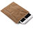 Sacchetto in Velluto Custodia Tasca Marsupio per Samsung Galaxy Tab S5e 4G 10.5 SM-T725 Marrone