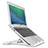 Supporto Computer Sostegnotile Notebook Universale S02 per Apple MacBook Air 11 pollici Argento