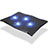Supporto per Latpop Sostegnotile Notebook Ventola Raffreddamiento Stand USB Dissipatore Da 9 a 16 Pollici Universale M08 per Apple MacBook Air 13 pollici Nero