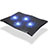Nero Supporto per Latpop Sostegnotile Notebook Ventola Raffreddamiento Stand USB Dissipatore Da 9 a 16 Pollici Universale M08 per Apple MacBook Air 13 pollici Nero