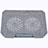 Supporto per Latpop Sostegnotile Notebook Ventola Raffreddamiento Stand USB Dissipatore Da 9 a 16 Pollici Universale M16 per Apple MacBook 12 pollici Argento
