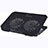 Supporto per Latpop Sostegnotile Notebook Ventola Raffreddamiento Stand USB Dissipatore Da 9 a 16 Pollici Universale M16 per Apple MacBook Air 11 pollici Nero